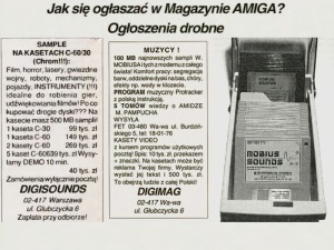 Ogłoszenia z Magazynu Amiga z 1993 roku.