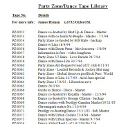 Archiwum audycji 'Party Zone' oraz 'Dance'.